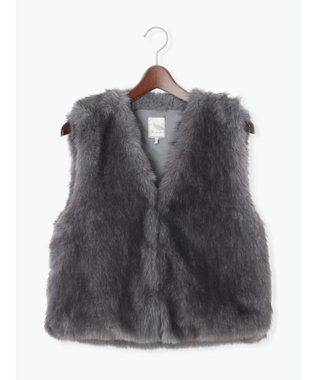 Te chichi ショートファーベスト グレー