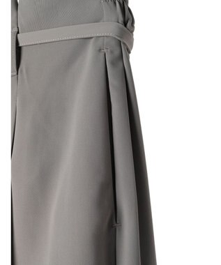 Green Parks きれいシルエットパンツ（ベルト付きとろみワイド） Gray