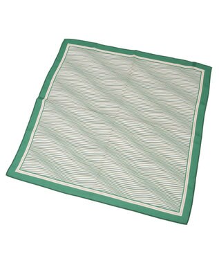 AMERICAN HOLIC 【リングSET】波ストライプ柄スカーフ Green