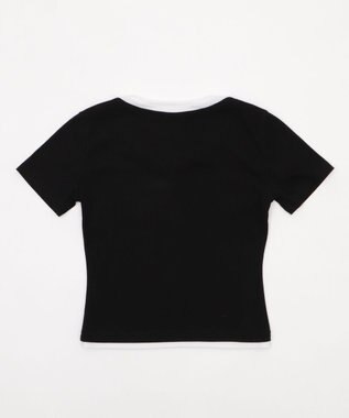 WEGO ドットボタンレイヤードTOP ブラック