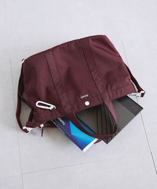 TOPKAPI 【Breath TOPKAPI】CHILLGO 保冷バッグ付き ショルダー付き ナイロン トートバッグ M / 撥水 ボルドー