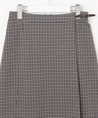 J.PRESS LADIES 【洗える】ガンクラブチェック スカート ブラウン系3