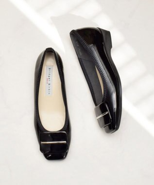Bridget Birkin 【Bridget Birkin walk】バックルモチーフウォーキングパンプス ブラックエナメル
