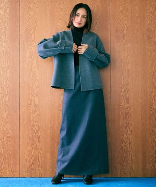 BEIGE， MONTAIGNE / ウールロングスカート C.Gray