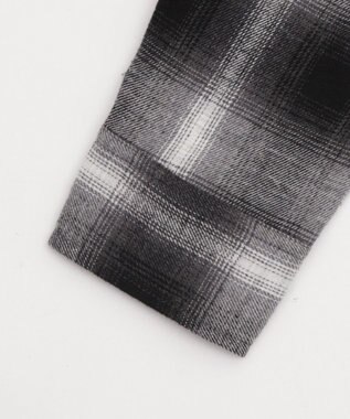 WEGO チェックBIGネルシャツ ブラック