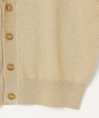 NAVE 【Nave・洗える】ラメニット カーディガン ゴールド系