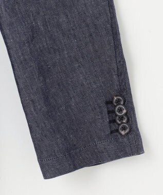 JOSEPH ABBOUD 【JAPANファブリック/セットアップ/清涼】LINEN DENIM ジャケット ネイビー系