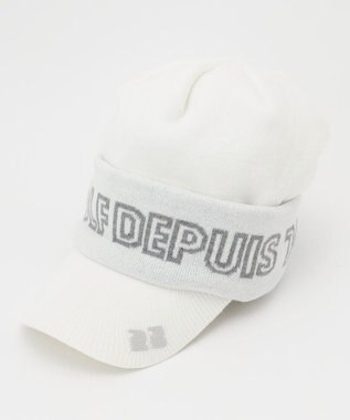 23区GOLF 【MEN】ツバ付きニット キャップ ホワイト系