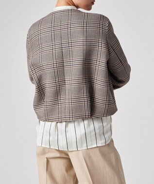 Paul Smith クラシックチェック ノーカラー ジャケット サンドブラウン