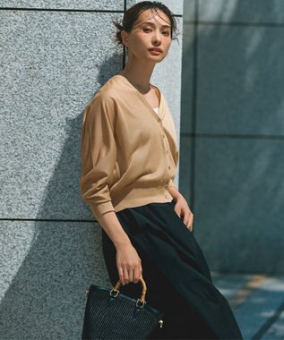 23区 S 【洗える】ナイロンコットンポプリン スカート ブラック系