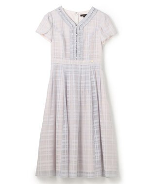 TOCCA 【星風まどかさん着用】FLOATING CHECK ドレス グレー系5
