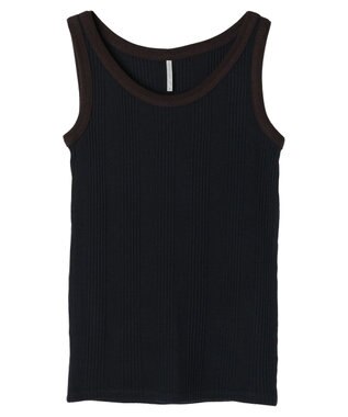 AMERICAN HOLIC バイカラーテレコタンクトップ Navy