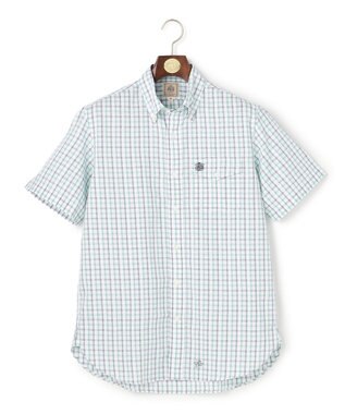 J.PRESS MEN 【Aero Weave】クールマックスサッカー チェック シャツ / B.D. グリーン系3