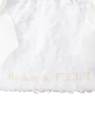 Maison de FLEUR レースダブルリボン２Ｗａｙトートバッグ Off White