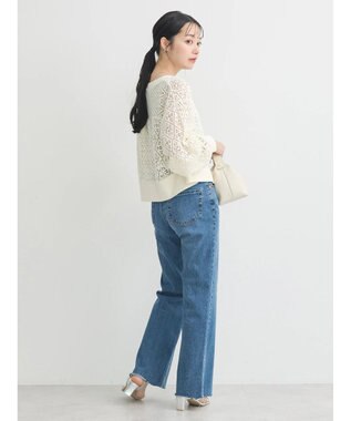 earth music&ecology ラッセルレースカーディガン Ivory