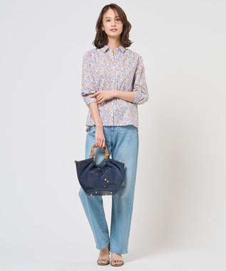 J.PRESS LADIES S Liberty Rachel & Michelle シャツカラー ブラウス サックス系