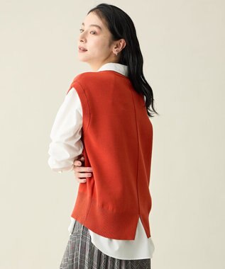 ANY フレンチスリーブニット オレンジ