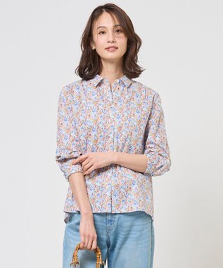 J.PRESS LADIES S Liberty Rachel & Michelle シャツカラー ブラウス サックス系