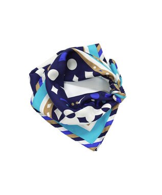 Marca ＜秋の新柄！＞GEM【the PORT by marca】小判 シルクツイル スカーフ TURQUOISE