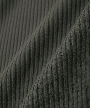 earth music&ecology 【コットン混】カットリブナロースカート Charcoal Gray