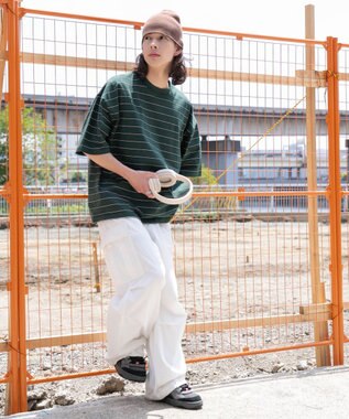 WEGO ワンポイントボーダーT 柄2