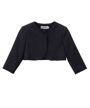 MIKI HOUSE HOT BISCUITS 【ミキハウス】【95-130cm】 ウール素材のボレロ 紺