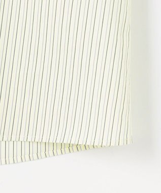 J.PRESS LADIES L 【洗える】BEZ VEGA バンドカラー ブラウス イエロー×ネイビー系