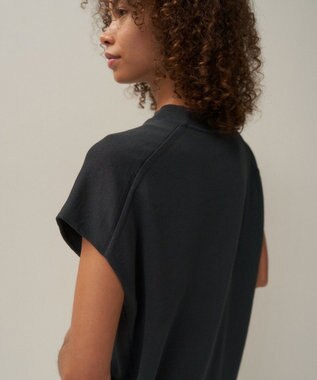 ATON WASHI KNIT | モックネックベスト CHARCOAL GRAY