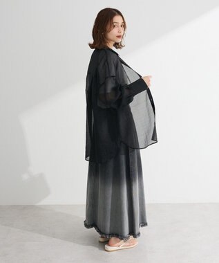 Green Parks 　・ＥＬＥＮＣＡＲＥ　ＤＵＥ　ラメシアー長袖シャツ Charcoal Gray