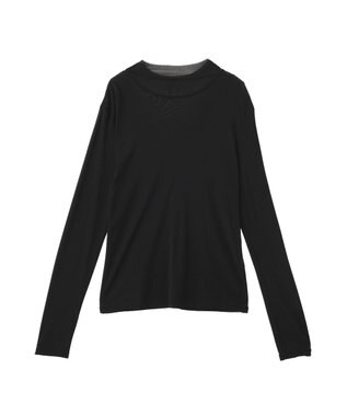 YECCA VECCA ハイネックシアートップス Black