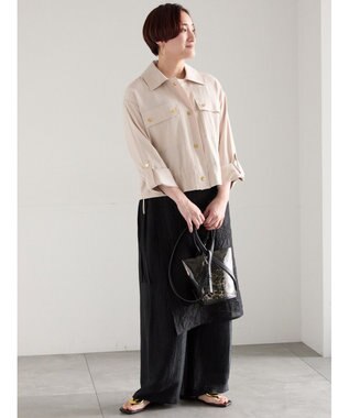 Te chichi リネンライクWポケットジャケット ベージュ