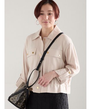 Te chichi リネンライクWポケットジャケット ベージュ