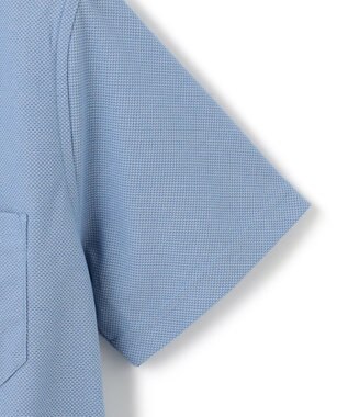 J.PRESS MEN 【ビジネスおすすめ / 吸水速乾】ドレスハニカム ポロシャツ サックスブルー系