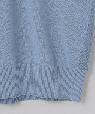 GOTAIRIKU 【和紙＆綿 】二ット スキッパーポロシャツ ダルブルー系