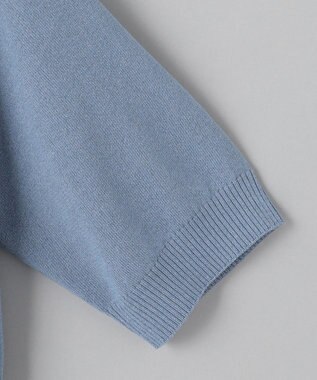 GOTAIRIKU 【和紙＆綿 】二ット スキッパーポロシャツ ダルブルー系