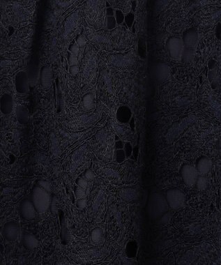 自由区 【セットアップ対応・洗える・XSサイズあり】レースコンビ スカート ネイビー系