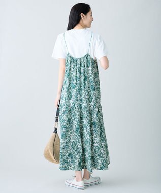 ANY ライトブッチャーキャミワンピース グリーン系