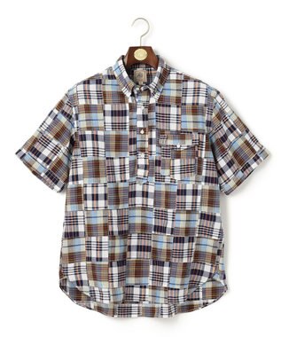 J.PRESS MEN パッチワーク プルオーバーシャツ ネイビー系9