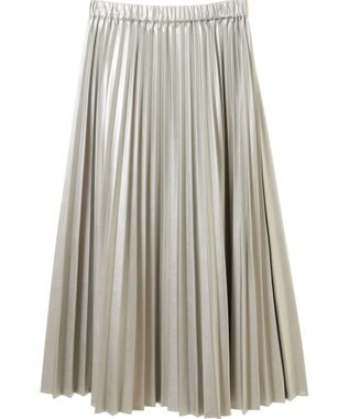 AMERICAN HOLIC フェイクレザープリーツスカート Silver