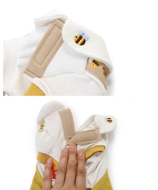 PET PARADISE ディズニー くまのプーさん フレンズ柄 ロンパース【小型犬】 黄