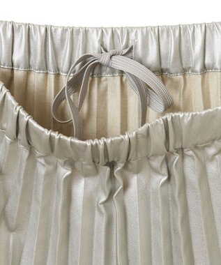 AMERICAN HOLIC フェイクレザープリーツスカート Silver