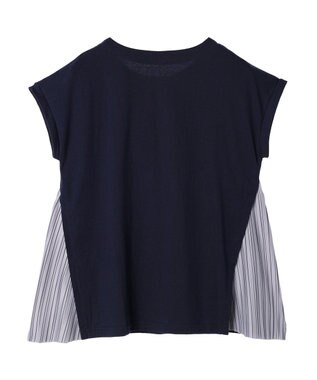 Green Parks 脇プリーツドッキングチュニック Navy