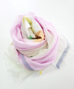 POLS 播州織 極細コットンストール ピンク