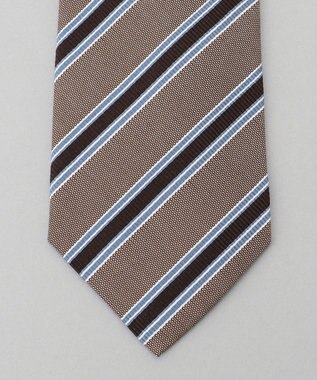 GOTAIRIKU Fermo Fossati_レジメンタル ネクタイ ダークブラウン系1