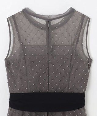 GRACE CONTINENTAL ビーズembドレス チャコール