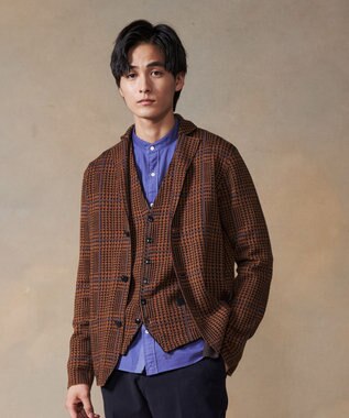 J.PRESS MEN ダブルジャガードニットジャケット