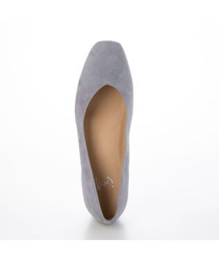 ing <ing>スクエアトゥVカットパンプス ブルースエード