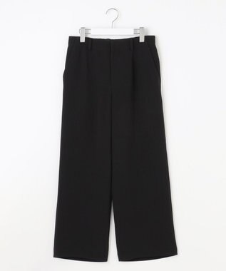 J.PRESS LADIES L 【WEB限定カラーあり・洗える】セラテリーダブルクロス セミワイド パンツ ブラック系