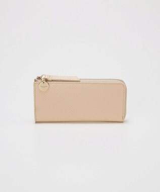 TOPKAPI 【TREASURE TOPKAPI】クロスエンボス レザー L字ファスナー 長財布 オフ