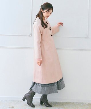 Feroux ダッフルデザインAライン コート ピンク系